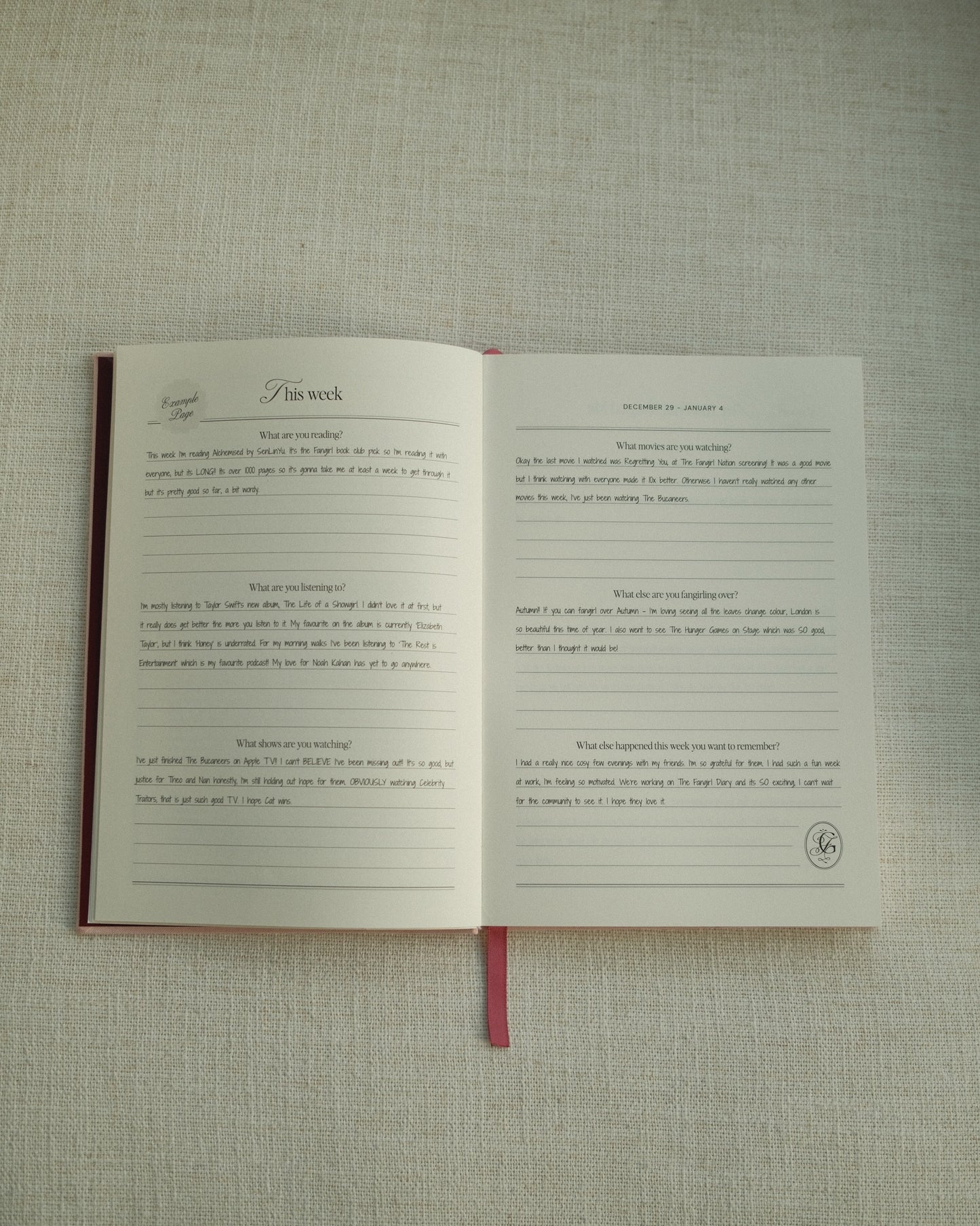 The 2026 Fangirl Diary